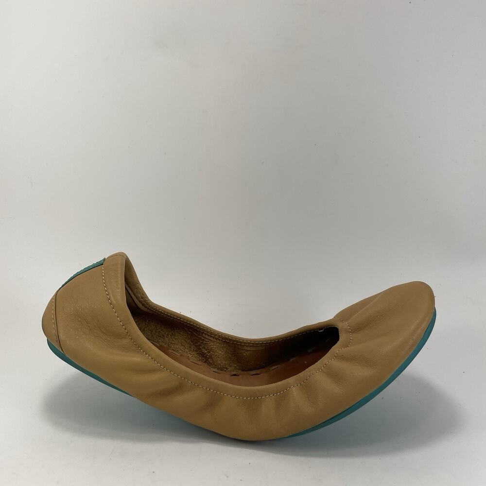 Tieks by Gavrieli Camel Cognac Tan Leather Ballet Flats Womens Size 8 Foldable